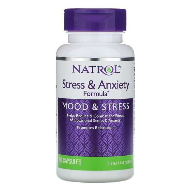 Natrol, Stress & Anxiety Formula, 90 Capsules - iHerb