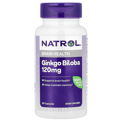 Natrol, Ginkgo biloba, 60 cápsulas