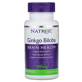 Natrol, Ginkgo Biloba, 120 mg, 60 Capsules