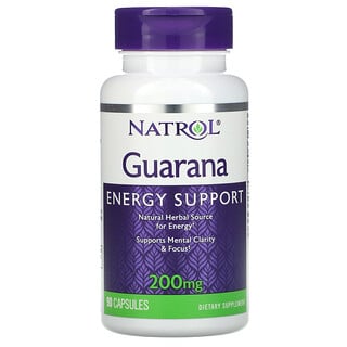 Natrol, ガラナ, 200 mg, 90 カプセル