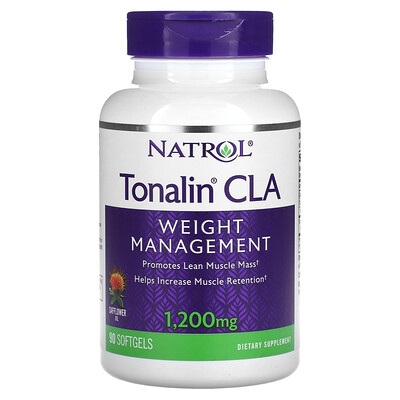 Natrol Tonalin, конъюгированная линолевая кислота (КЛК), 1200 мг, 90 мягких желатиновых капсул