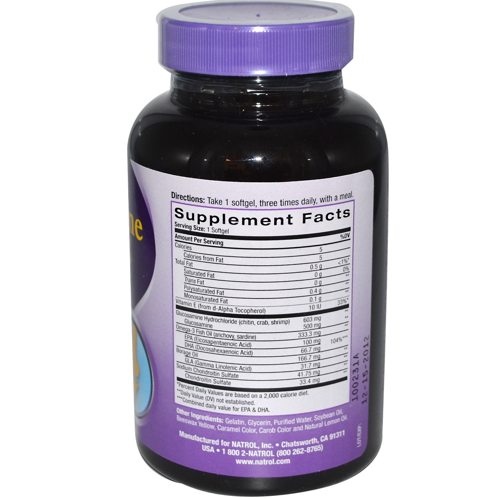 Natrol, Glucosamine Omega3, 90 Softgels iHerb