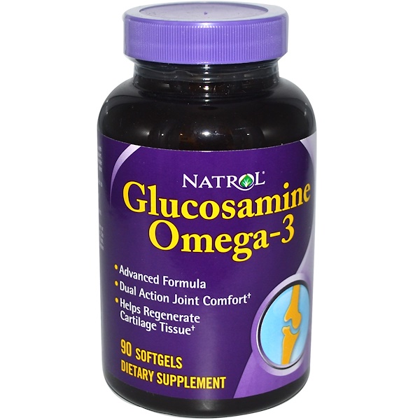Natrol, Glucosamine Omega3, 90 Softgels