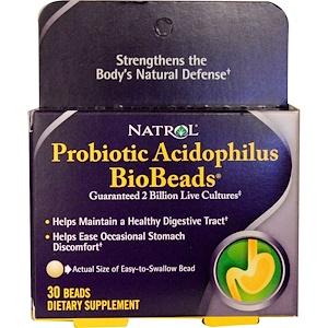 Купить Natrol, Ацидофильный пробиотик «БиоГранулы», 30 гранул  на IHerb