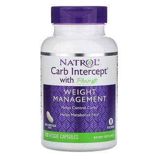 Natrol, Carb Intercept with Phase 2 Carb Controller, 1,000 mg, 120 Veggie Capsules