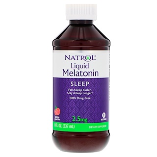 Natrol, Liquid Melatonin, Raspberry, 2.5 mg, 8 fl oz (237 ml)