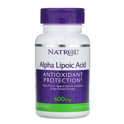 Natrol Альфа-липоевая кислота, 600 мг, 30 капсул