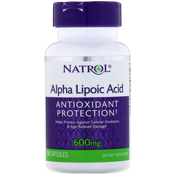Natrol, 알파 리포산 , 600 mg, 30 캡슐