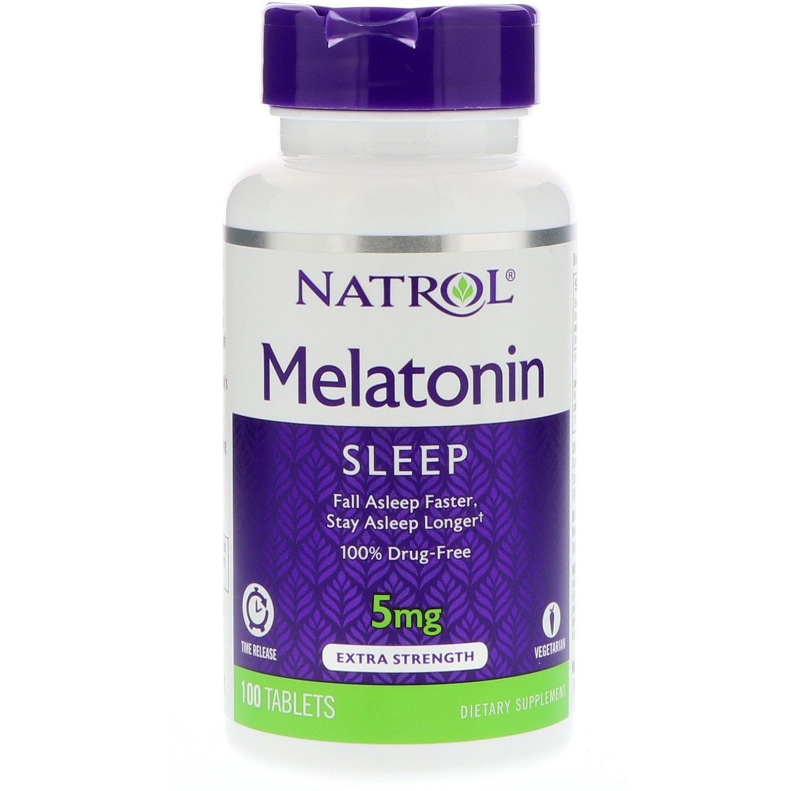 Natrol, Melatonin, Time Release, 5 mg, 100 Tablets - iHerb.com
