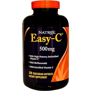 Natrol, Easy-C, 500 мг, 240 растительных капсул