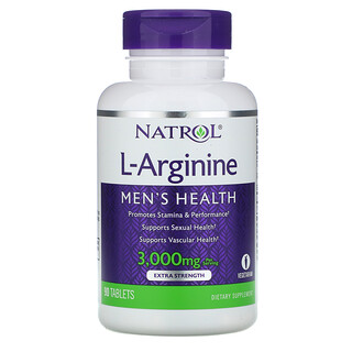 Natrol, L-arginina, 1000 mg, 90 comprimidos