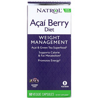 AcaiBerry Diet, суперпродукты асаи и зеленый чай, 60 вегетарианских капсул - изображение