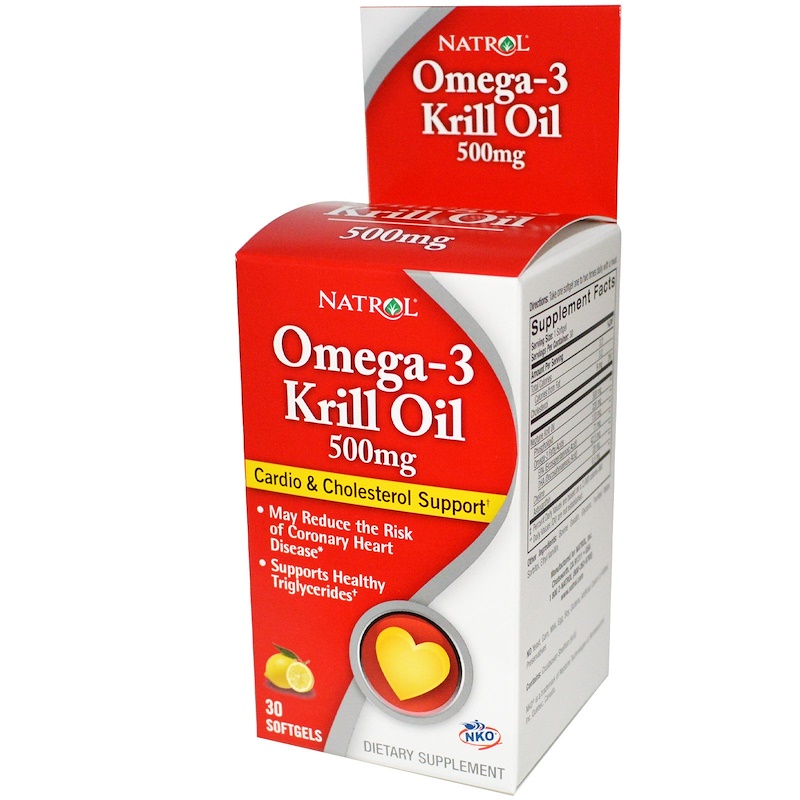 Natrol, Omega3 Krill Oil, 500 mg, 30 Softgels iHerb