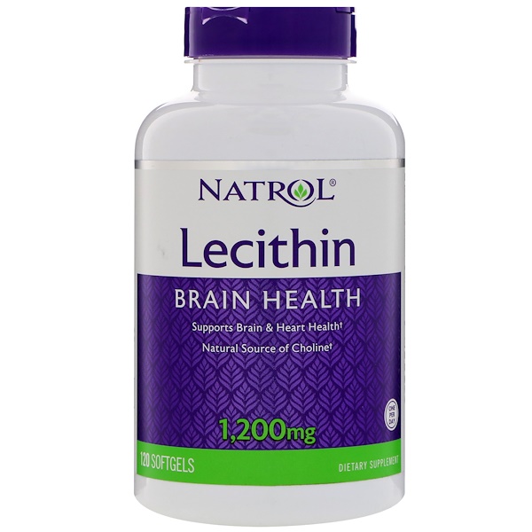 Natrol, Лецитин, 1 200 мг, 120 мягких таблеток