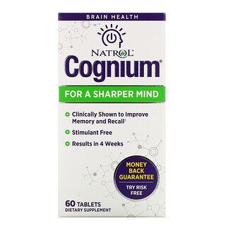 Natrol, Cognium, 60 Tabletas