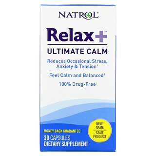 Natrol, Relaxia（リラクシア）、Ultimate Calm（アルティメットカーム）、30粒