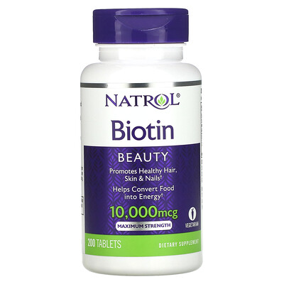 

Natrol Biotin Maximum Strength 10 000 mcg 200 Tablets