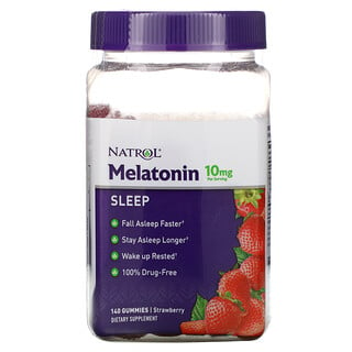 Natrol, Melatonina, Fresa, 5 mg, 140 gomitas