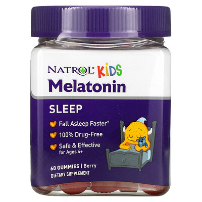

Natrol Kids Melatonin Ages 4+ Berry 60 Gummies