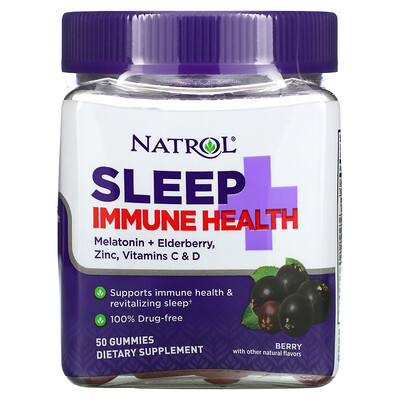 

Natrol Sleep + Immune Health Berry 50 жевательных таблеток