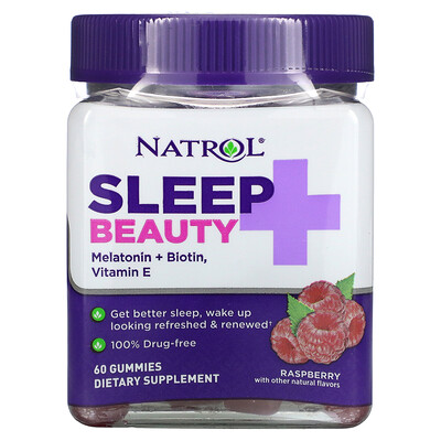 

Natrol Sleep + Beauty Малина 60 жевательных конфет
