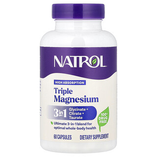 Natrol, Triplu magneziu, 60 de capsule