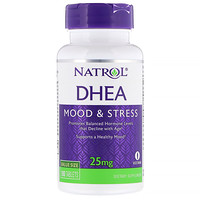 DHEA, Mood & Stress, 25 mg, 180 Tablets - изображение