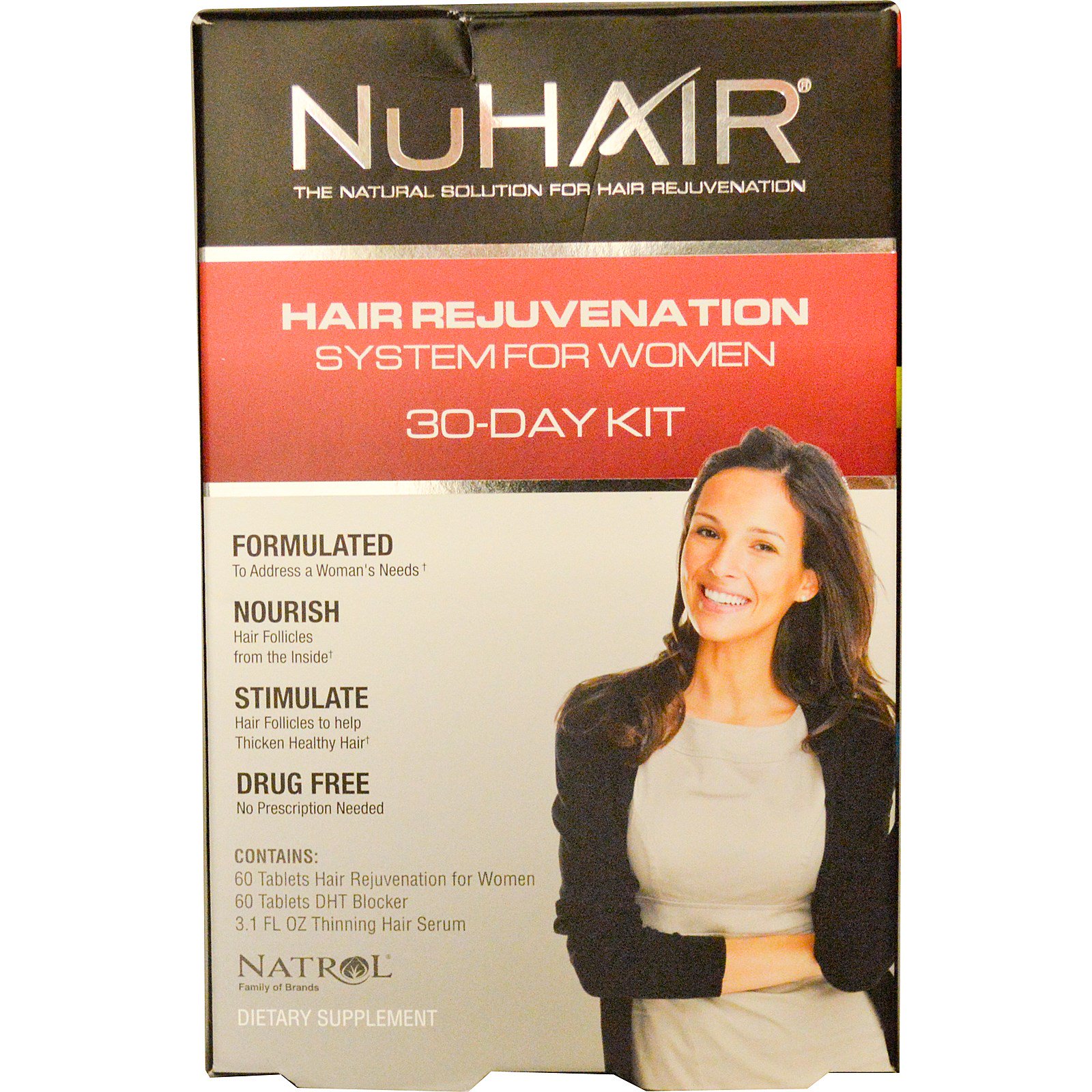 Natrol NuHair Hair Rejuvenation System For Women 30 Day Kit