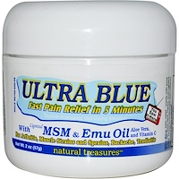 Ultra Blue, Актуальный Обезболивающий гель с использованием ментолом 2 унции (57 г) - изображение
