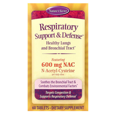 Nature's Secret, Asistencia y Defensa Respiratoria, 60 Comprimidos