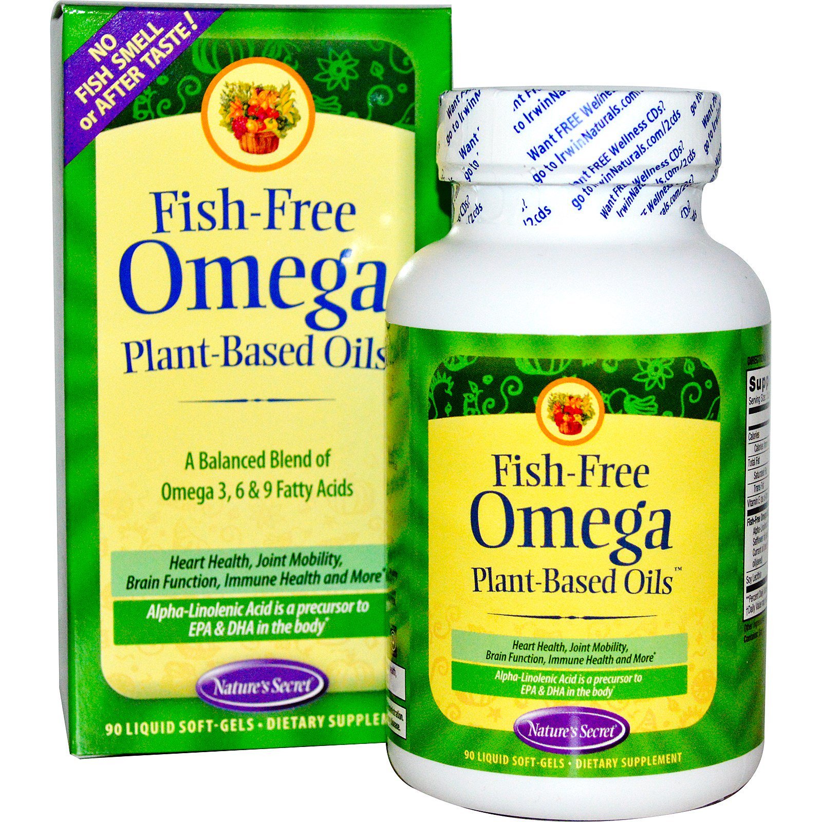Nature's Secret, Omega Plant-Based Oils, Fish-Free, 90 ...