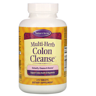 Nature's Secret, Multi-Herb Colon Cleanse, Suplemento multiherbal para la limpieza de colon, 275 comprimidos