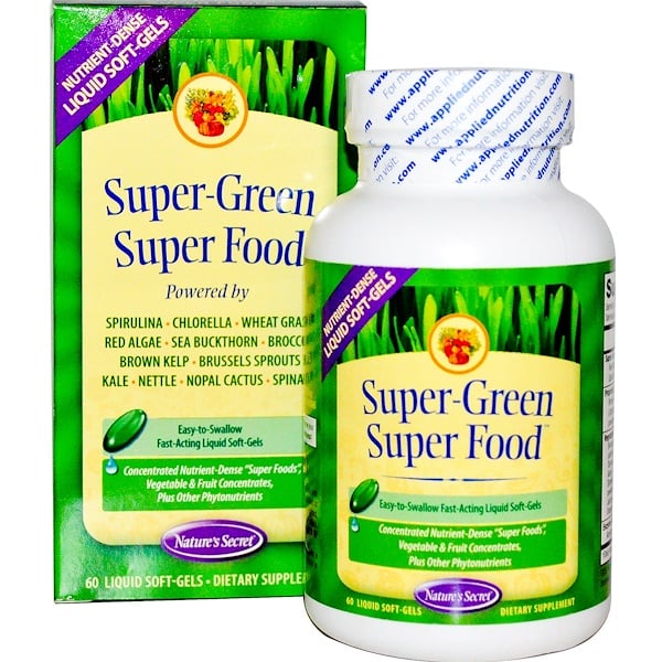 Nature's Secret, Super-Green Super Food, 60 Liquid Softgels (Discontinued Item) 