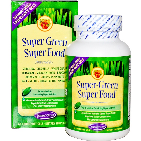 Nature's Secret, Super-Green Super Food, 60 Liquid Softgels (Discontinued Item) 