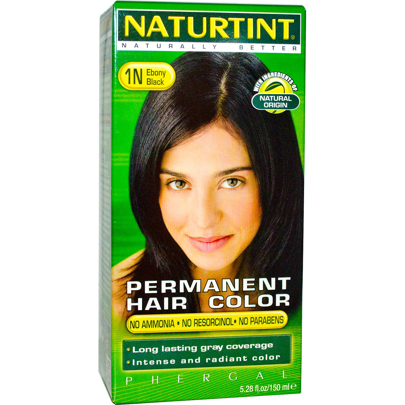 Naturtint Permanent Hair Color 1N Ebony Black 528 Fl Oz 150