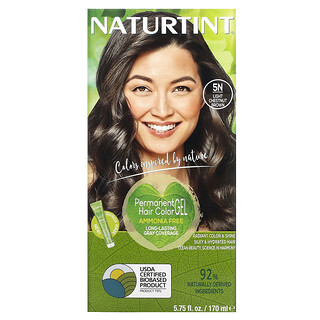 Naturtint, لون الشعر الدائم، بني فاتح كالكستاء (الدرجة الخامسة)، 5.28 أوقية سائلة (150 مل)