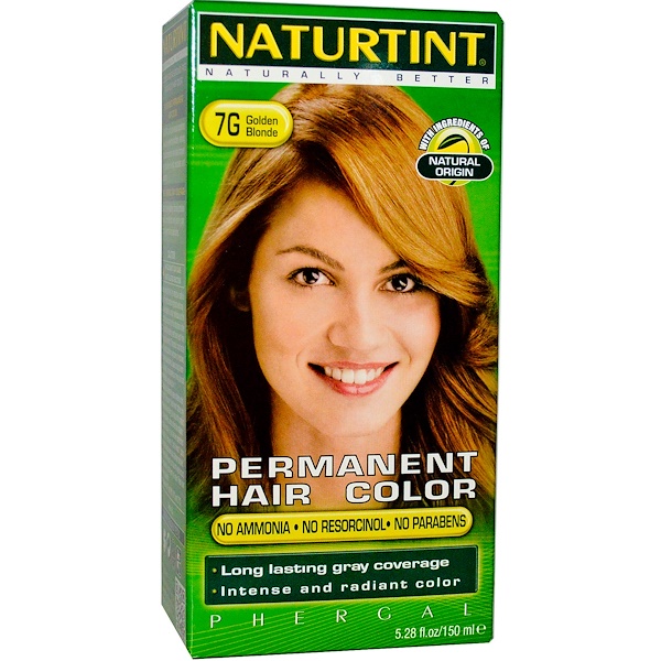 Naturtint, Permanent Hair Color, 7G Golden Blonde, 5.28 fl oz (150 ml ...