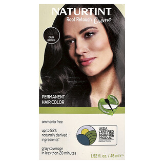 Naturtint, Root Retouch Cream, Permanent Hair Color, Dark Brown, 1.52 fl oz (45 ml)