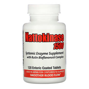 Отзывы о Натуралли Витаминс, Nattokinase 1500, Systemic Enzyme Supplement, 120 Enteric Coated Tablets