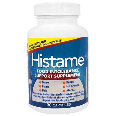 Naturally Vitamins Histame, пищевая добавка для поддержки при непереносимости пищевых продуктов, 30 капсул