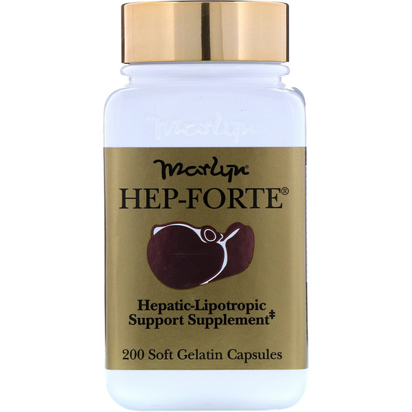 Naturally Vitamins, Marlyn, Hep-Forte, средство для здоровья печени, 200 мягких желатиновых капсул