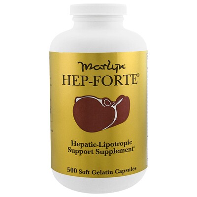Naturally Vitamins Marlyn, средство для здоровья печени Hep-Forte, 500 мягких желатиновых капсул