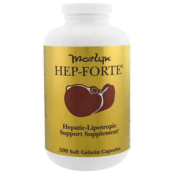Naturally Vitamins, Marlyn, средство для здоровья печени Hep-Forte, 500 мягких желатиновых капсул