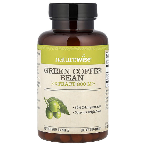 NatureWise Green Coffee Bean Extract , 800 mg, 60 Vegetarian Capsules