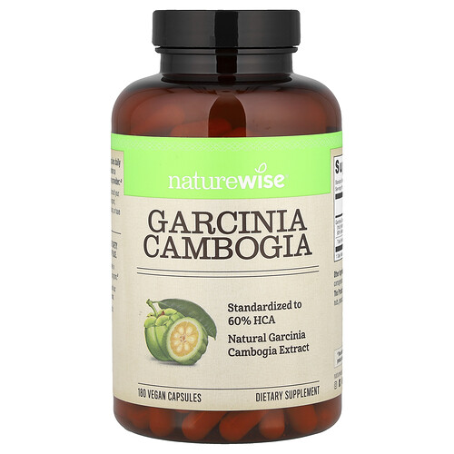 NatureWise, Garcinia Cambogia, 180 Vegan Capsules