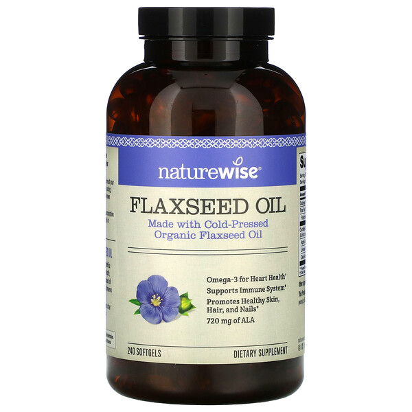 NatureWise‏, Flaxseed Oil, 240 Softgels