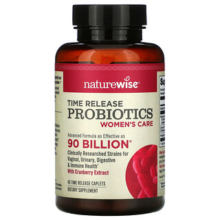 NatureWise, Probióticos de liberación prolongada, Cuidado femenino, 40 cápsulas de liberación prolongada