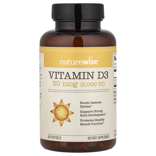 NatureWise Vitamin D3 50 mcg (2 000 IU) 360 Softgels