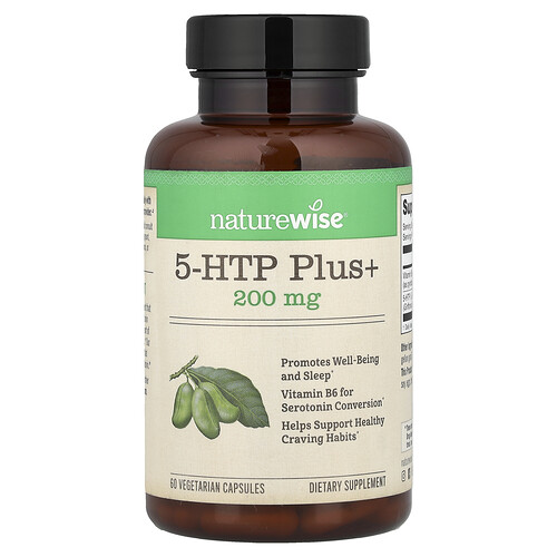 NatureWise, 5-HTP Plus+, 60 Vegetarian Capsules