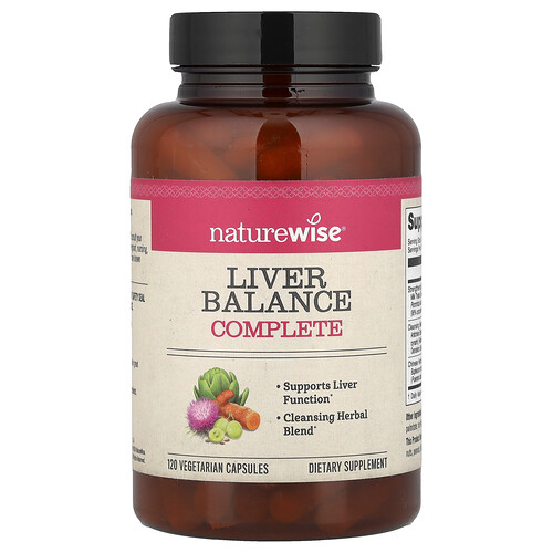 NatureWise, Liver Balance Complete, 120 Vegetarian Capsules